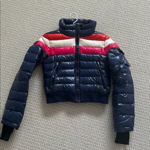 SAM. Starburst Marine Striped Down Jacket, Girls Size16